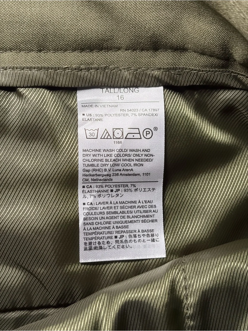 Banana Republic Sculpted Cropped Bootcut Pant 16 Long NWT Olive Green Stretch - Picture 13 of 16
